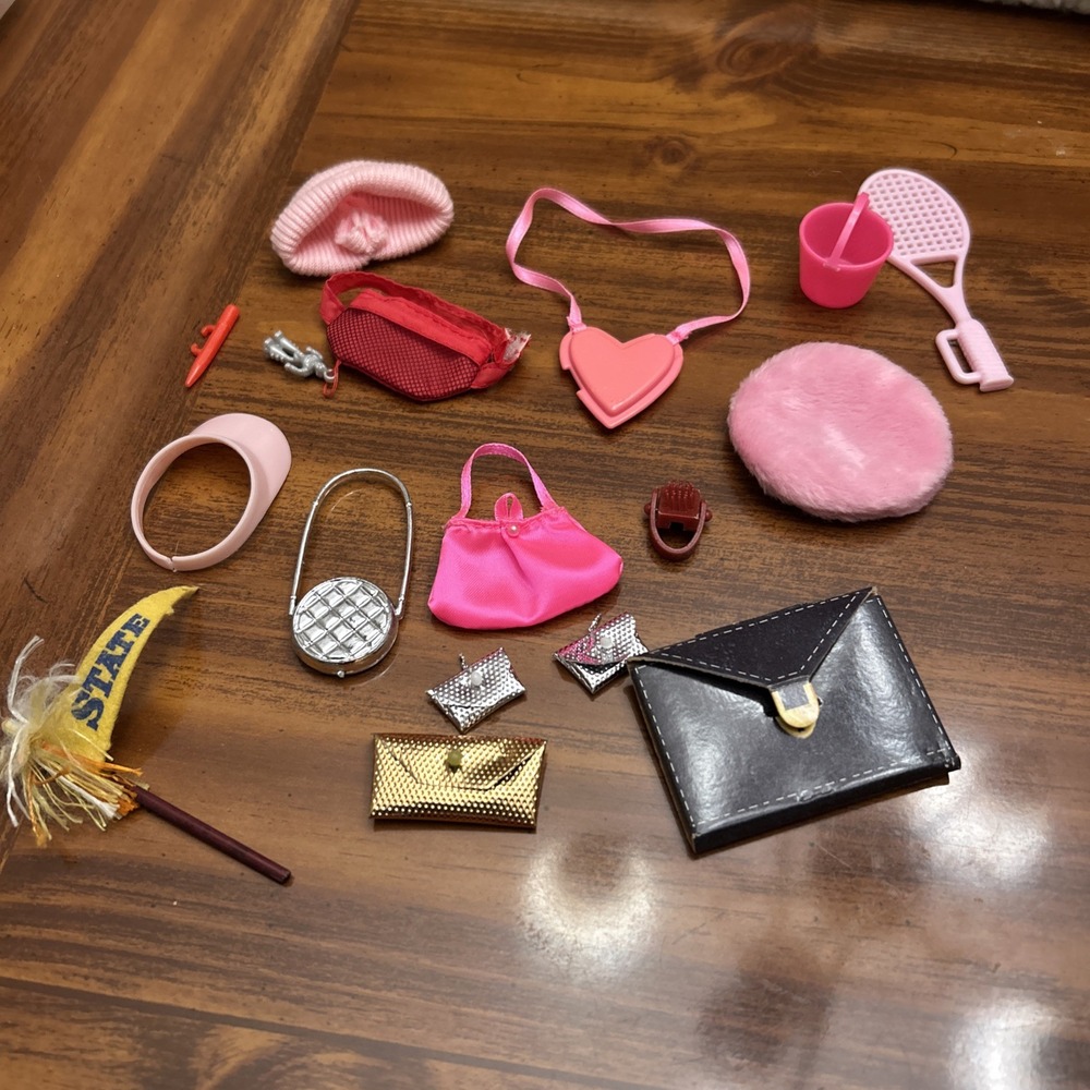 16 Piece Lot BARBIE Purses Clutch Hats‎ More Briefcase Vintage
